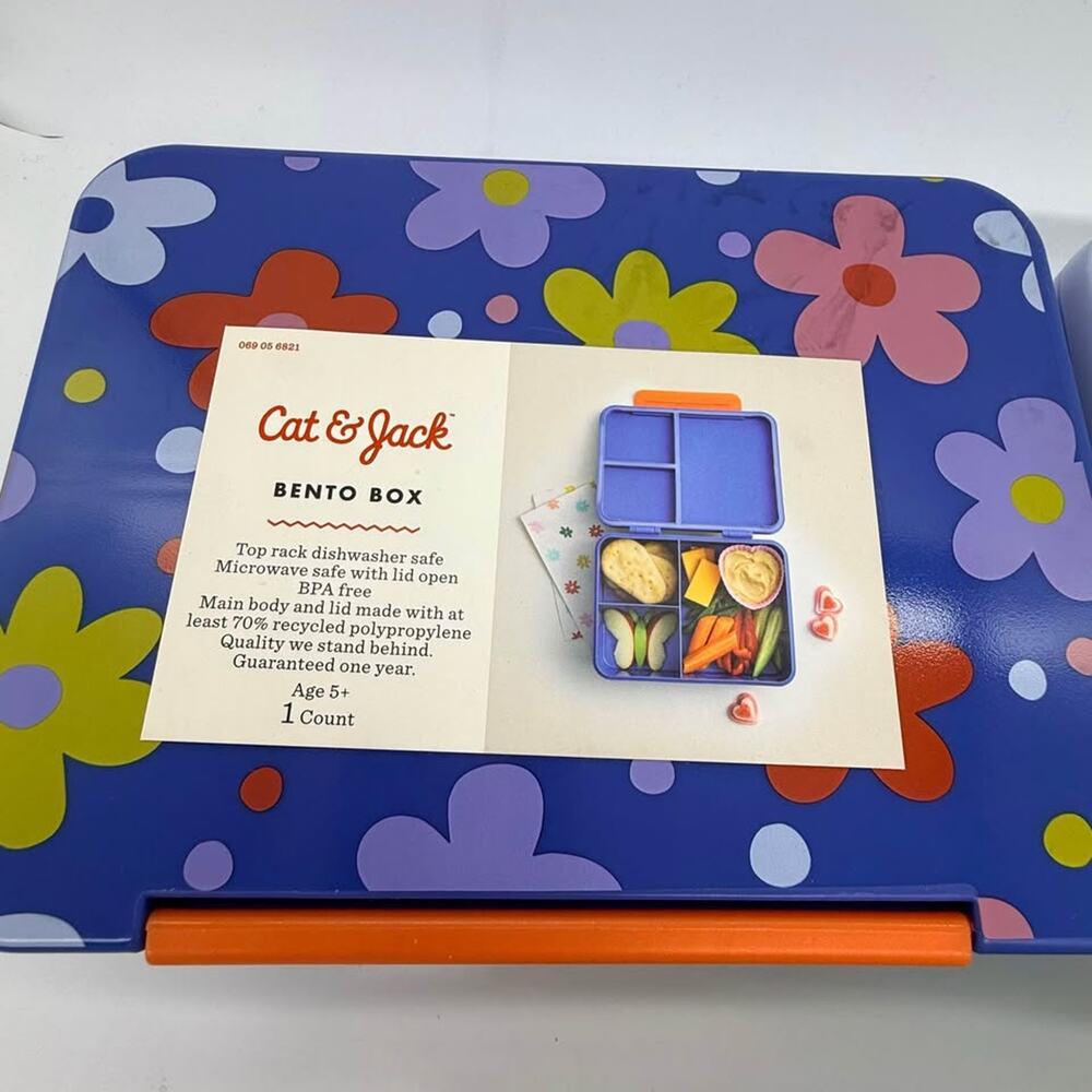 NEW Cat & Jack Kids Bento Lunch Box Compartment Container
